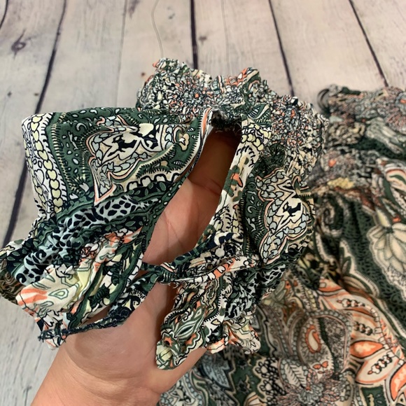 Zara | Basic Peasant Paisley Top Size S - Picture 6 of 6